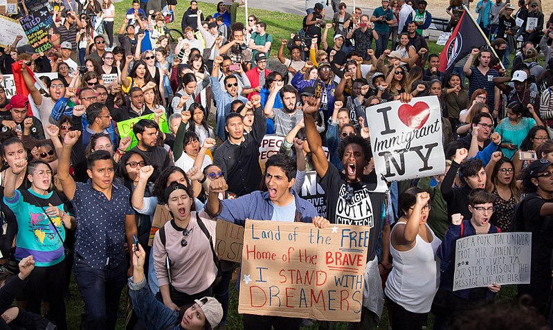 Concerned citizens in New York City rally in response to Trump’s decision to revoke DACA. 