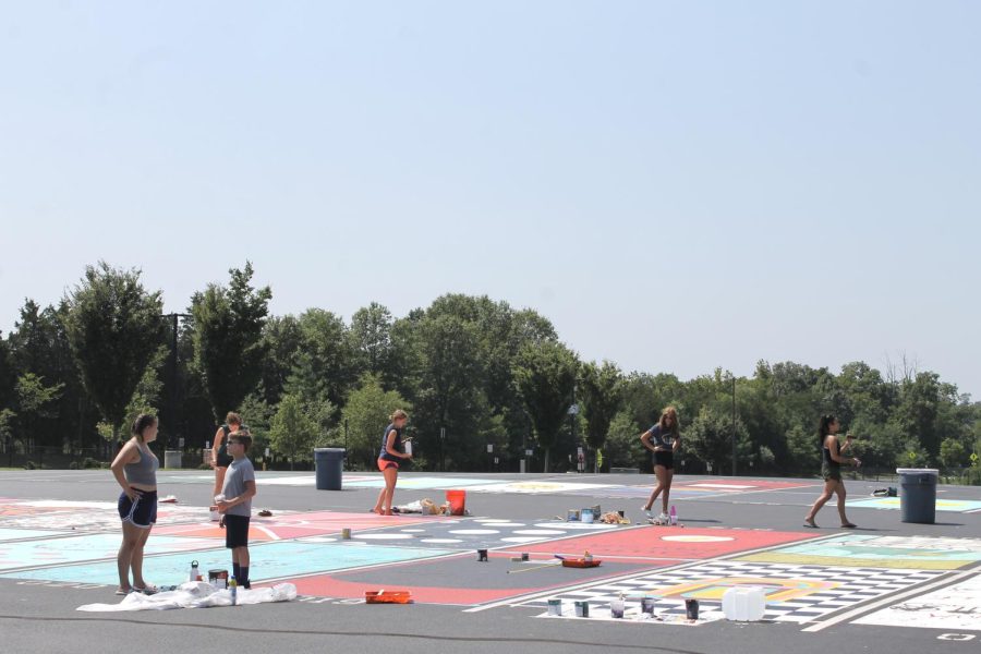 On Aug 24th in the blistering 90 degree heat, seniors paint their parking spots accompanied by their friends and family.