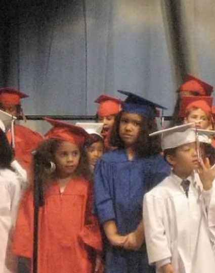 (Pictured in blue) I patch together what I can recall about my kindergarten graduation, a distant memory. However, my upcoming graduation may stay as a framed photograph, recognizing the growth I made throughout the years. 