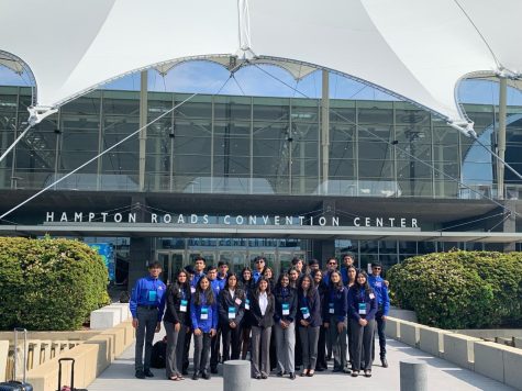 On May 1, the TSA team proudly stands outside the Hampton Roads Convention Center ready to take on the competition.