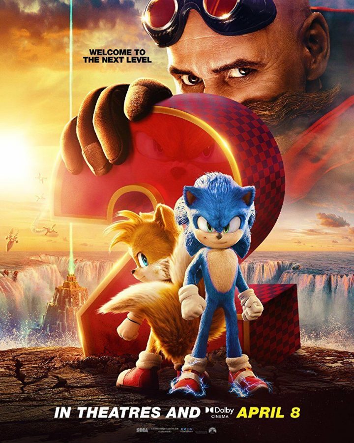 The promotional poster for “Sonic the Hedgehog 2” draws inspiration from the video game cover of the original “Sonic the Hedgehog 2,” which was released in 1992 for the Sega Genesis consoles.