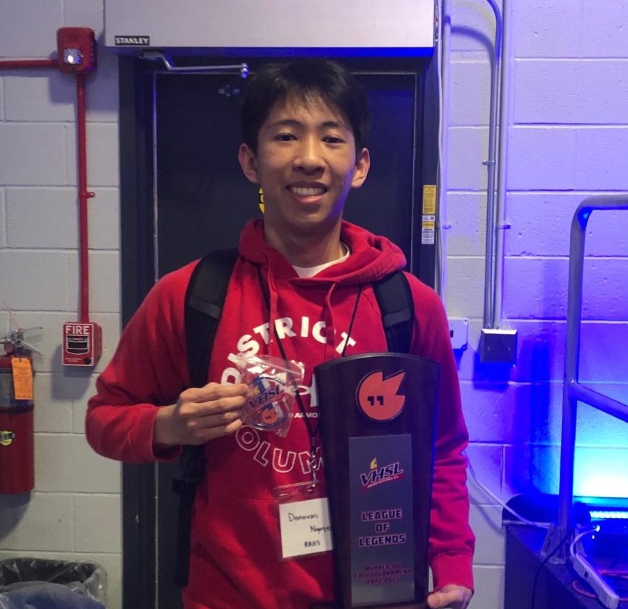 Senior Donovan Nguyen, along with his four teammates, placed second in the state tournament for League of Legends, a multiplayer 5v5 arena style fighting game.