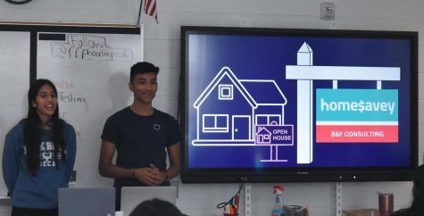 Seniors Shruta Thum and Rohan Misra introduce their company, Homesavey. Homesavey’s goal is to help their clients save money and make their experience as personal as possible.