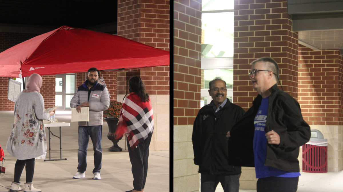 The Republican and Democratic volunteers speak with voters at Rock Ridge to help them understand how to vote for certain candidates and to interact with their communities.