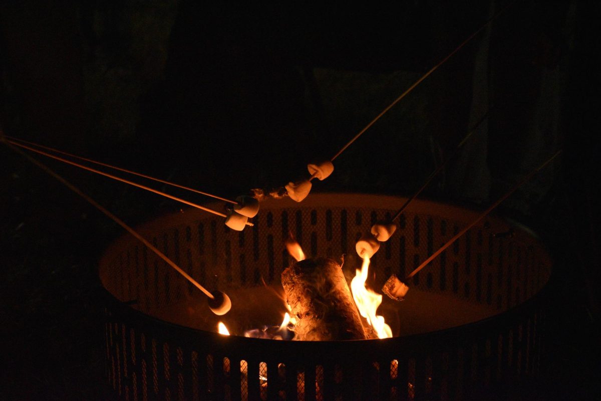 Students+roast+marshmallows+for+s%E2%80%99mores+at+the+station+set+up+by+SCA.+Students+also+enjoyed+a+hot+cocoa+bar+and+a+big+screen%2C+playing+the+movie+%E2%80%9CHome+Alone%2C%E2%80%9D+for+a+night+of+warm+and+toasty+fun.