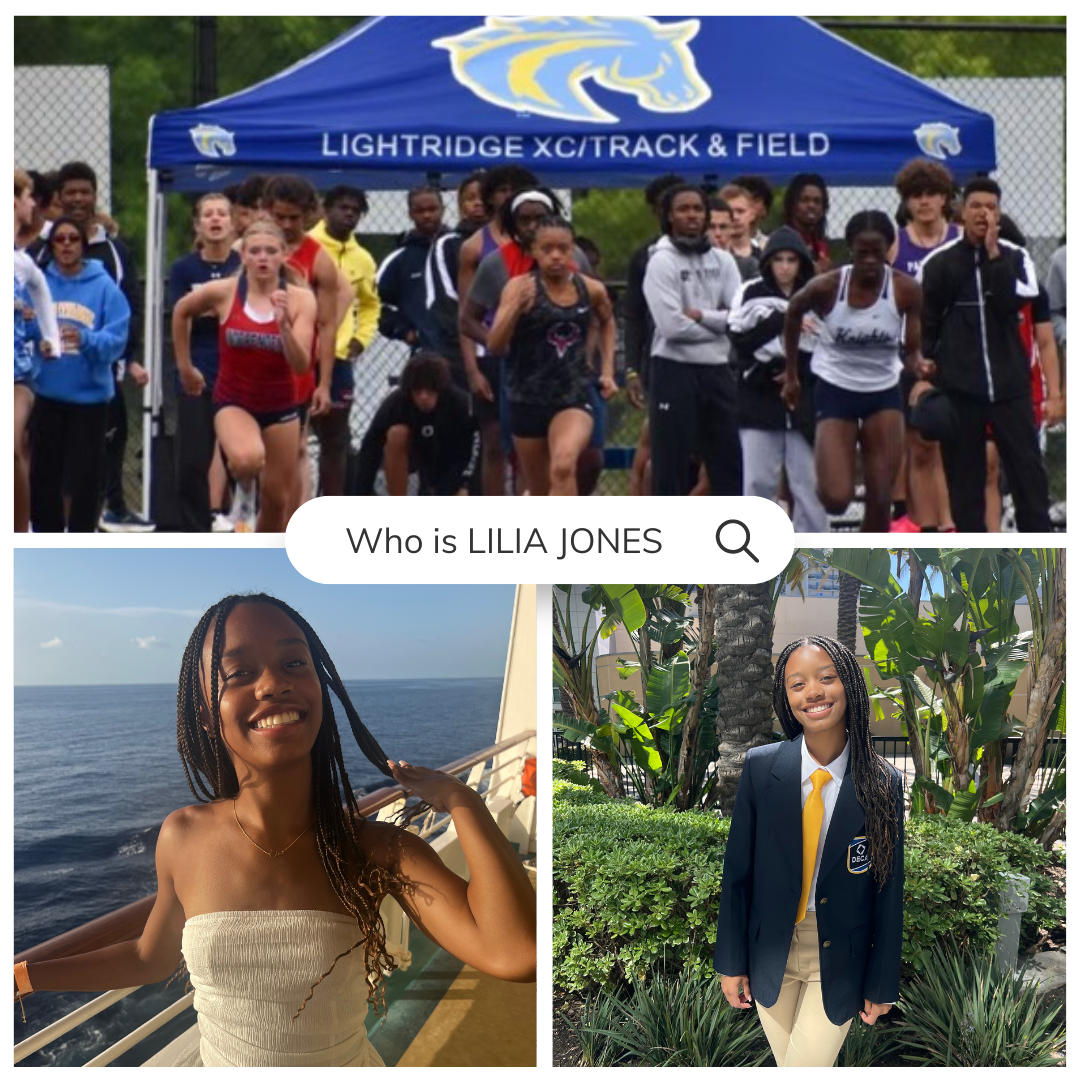 Junior Lilia Jones has exemplified what it means to be a Phoenix. Although she partakes in many activities, she still finds a way to juggle her personal life with her school life -- and on top of her busy schedule, she also holds the title of all-state athlete.
Photo courtesy of Lilia Jones, graphic by Rodrigue Gomado
