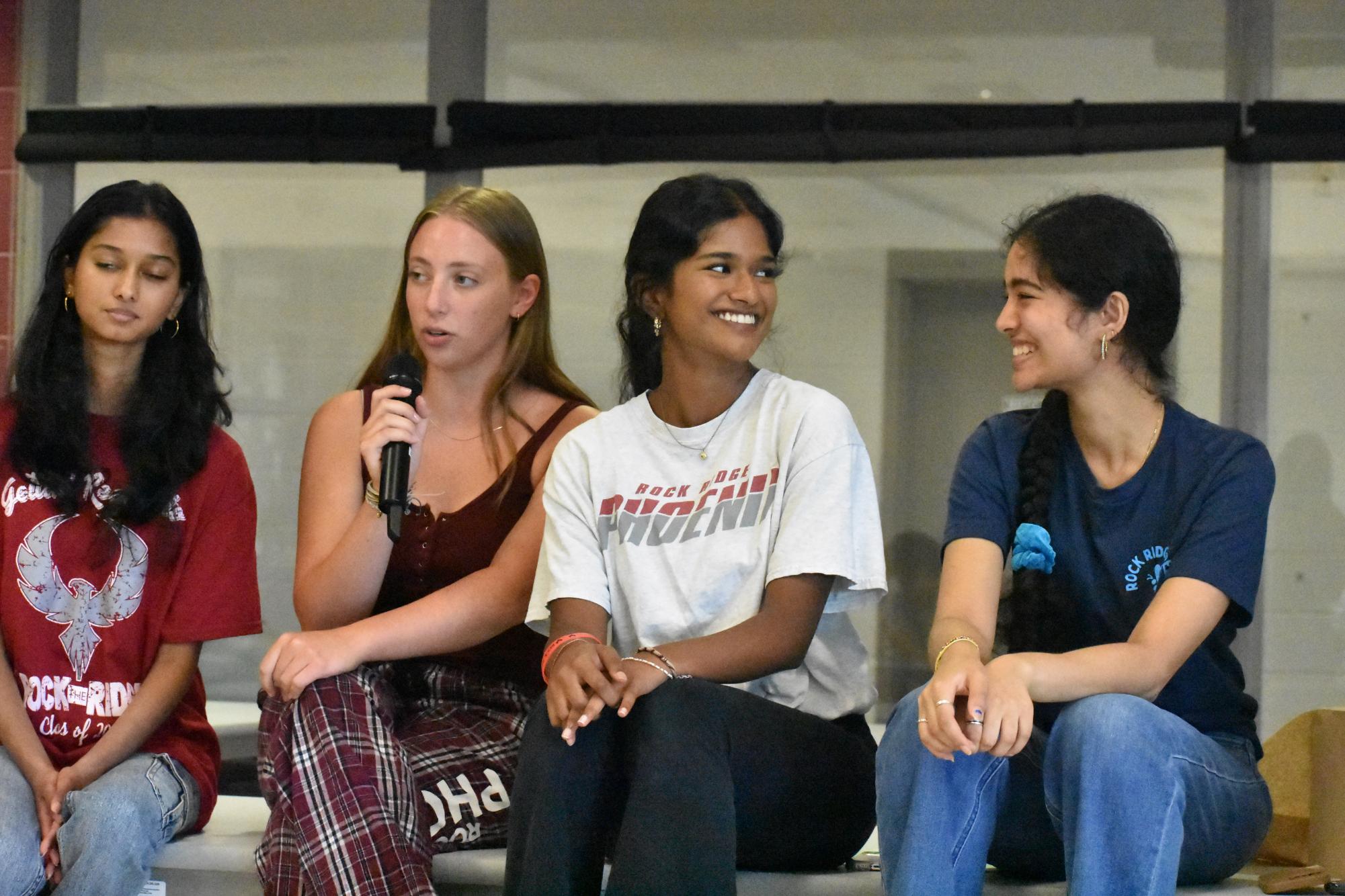 Seniors Saanvi Movva, Jackie Cheek, Maanu Karthikeyan, and Nishitha Kancharla answer questions from freshmen about what to look forward to in their freshman year, including the Homecoming dance, spirit weeks, and tailgates. Karthikeyan believes that senior year provides her the opportunity to participate in occasions she didn’t throughout her past three years. “I’m excited about all the events we’ve been putting off for the entirety of high school,” Karthikeyan said. “This is the year that we all look forward to.” 