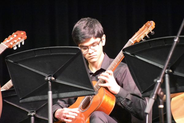 Junior Parth Jaiswal was a guitarist and the only Rock Ridge representative for the All-Virginia guitar ensemble who performed in Norfolk, Virginia to showcase the talent Virginia high school guitar has to offer.