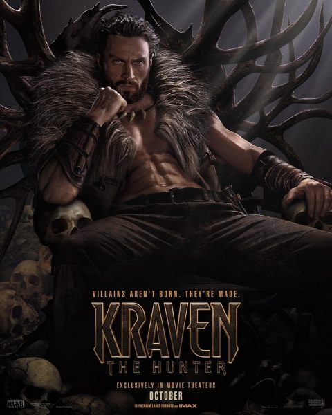 “Kraven the Hunter” follows themes of violence and righteousness. The plot starts with Kraven as a boy who avoids death just barely after swallowing a magical solution that gives him superhuman strength. Fueled by his fathers wrongdoing, Kraven sets out into the world to eliminate “bad” men.
Promotional Courtesy of Sony Pictures