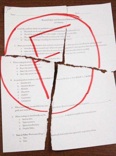 Through the credit recovery program, students have  the opportunity to piece back together previously failed or unattempted assignments.