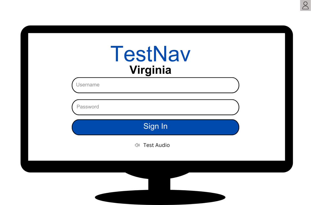 An image of the software TestNav that students use to take the Standards of Learning test.
