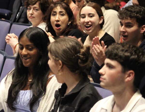 Rock Ridge students celebrate as Sanvi Challa and Melissa Waas win the grand Prize along with an internship opportunity at Loudoun Now for the summer.