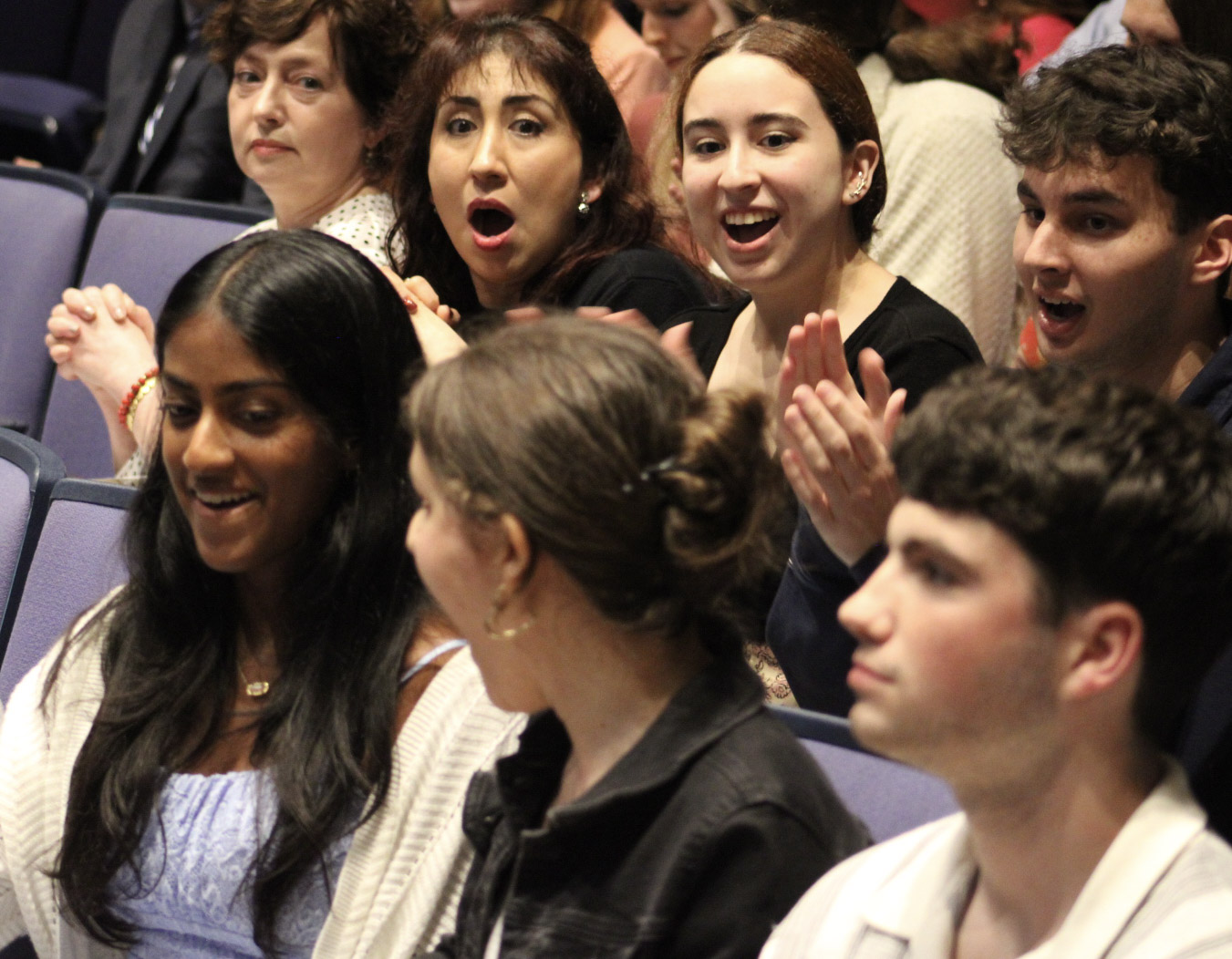 Rock Ridge students celebrate as Sanvi Challa and Melissa Waas win the grand Prize along with an internship opportunity at Loudoun Now for the summer.