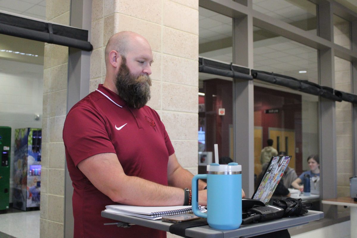 One of Adams’ main responsibilities as assistant principal is to monitor lunches. Often, he can be found in the cafeteria getting to know other students and staff. 