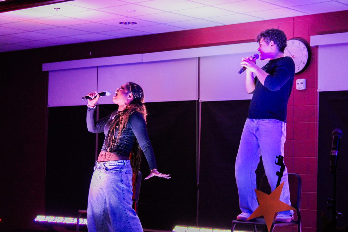 Seniors Marian Lindsey and Andrés Marrero performed “Love is My Legs” from “Dirty Rotten Scoundrel." “Some performances that stood out to me were Andrés Marrero and Marian Lindsey; [they were] really funny,” senior Reagan Sutton said.