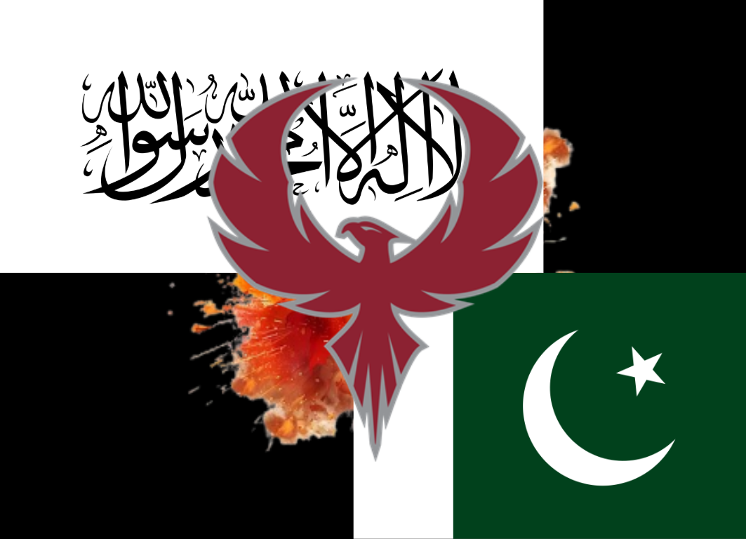 Pictures of warfare and flags show the extreme divide in the region.