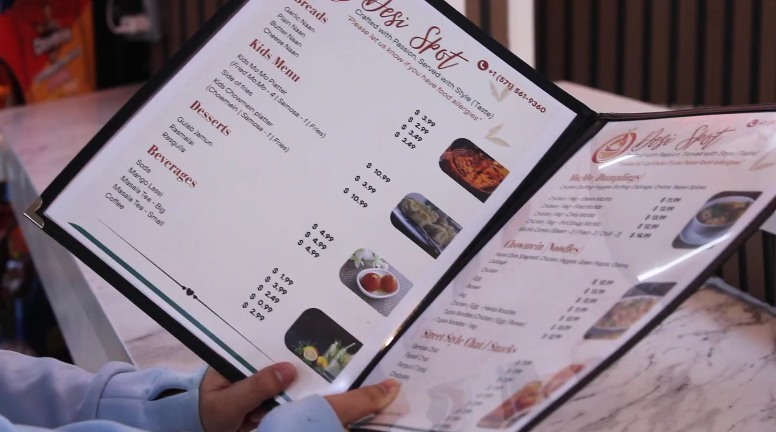 The menu at Desi Spot features a variety of traditional Indian and Nepali street food dishes, offering customers a range of traditional and authentic flavors. 