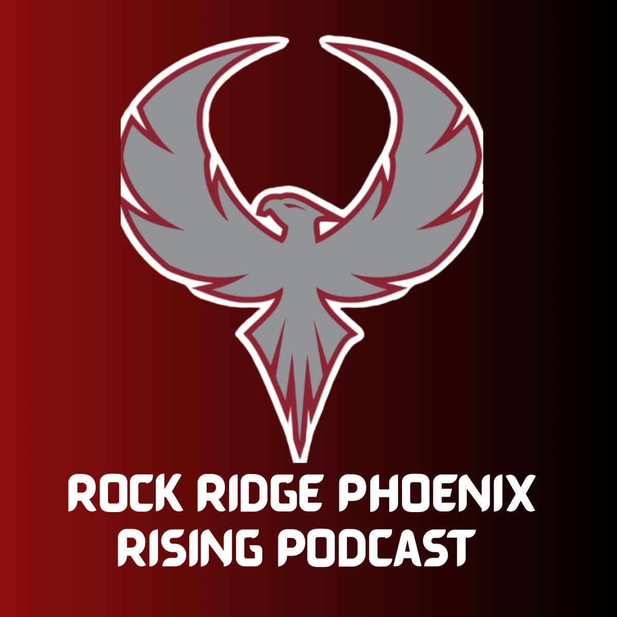 Assistant Athletic Director Mick Mullins created the Phoenix Rising Podcast to feature faculty. Graphic elements courtesy of LCPS.