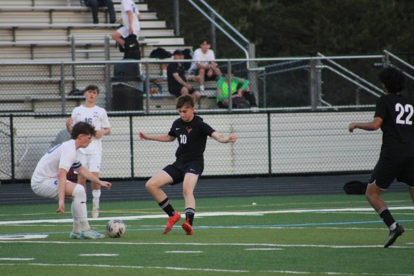 Junior Aidan Lita steps up on defense.